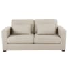 Ausziehbares 3-Sitzer-Sofa aus Baumwolle, graubeige Milano, Matratze 6 cm